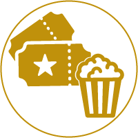 Discounted concessions and tickets icon